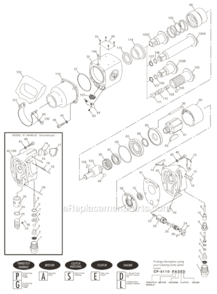 Page A Diagram and Parts List for CP6110 T025100 Chicago Pneumatic Wrench